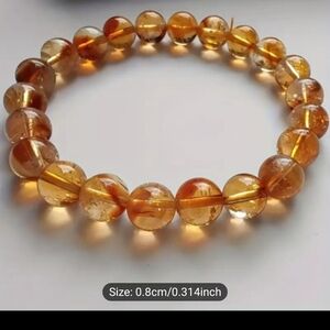 🧡💛NEW🧡💛 PRETTY!! 8MM Natural Citrine Stone Beaded Bracelet